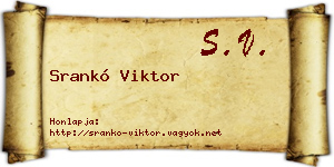 Srankó Viktor névjegykártya